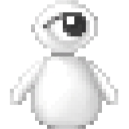 omo, a pixel-art creature with one large eye